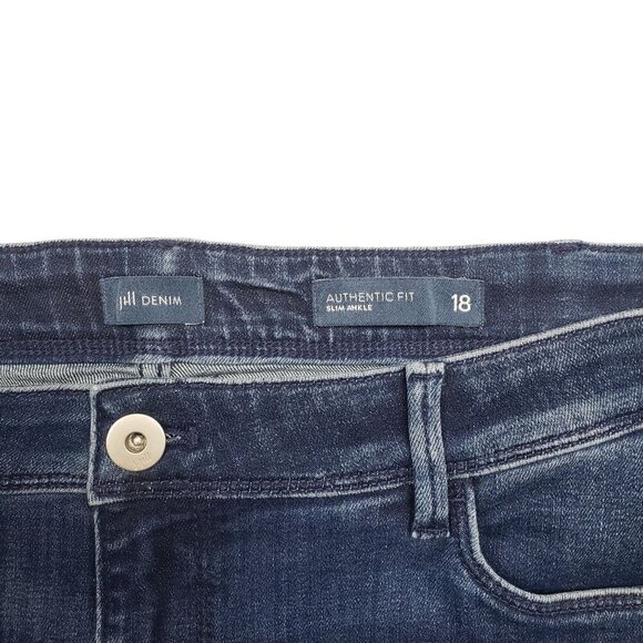 J Jill Authentic Fit Slim Ankle Jeans Womens 18 Mid Rise‎ ALTERED - Picture 7 of 9